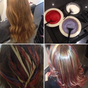 Herfstlook Red/violet & Blond